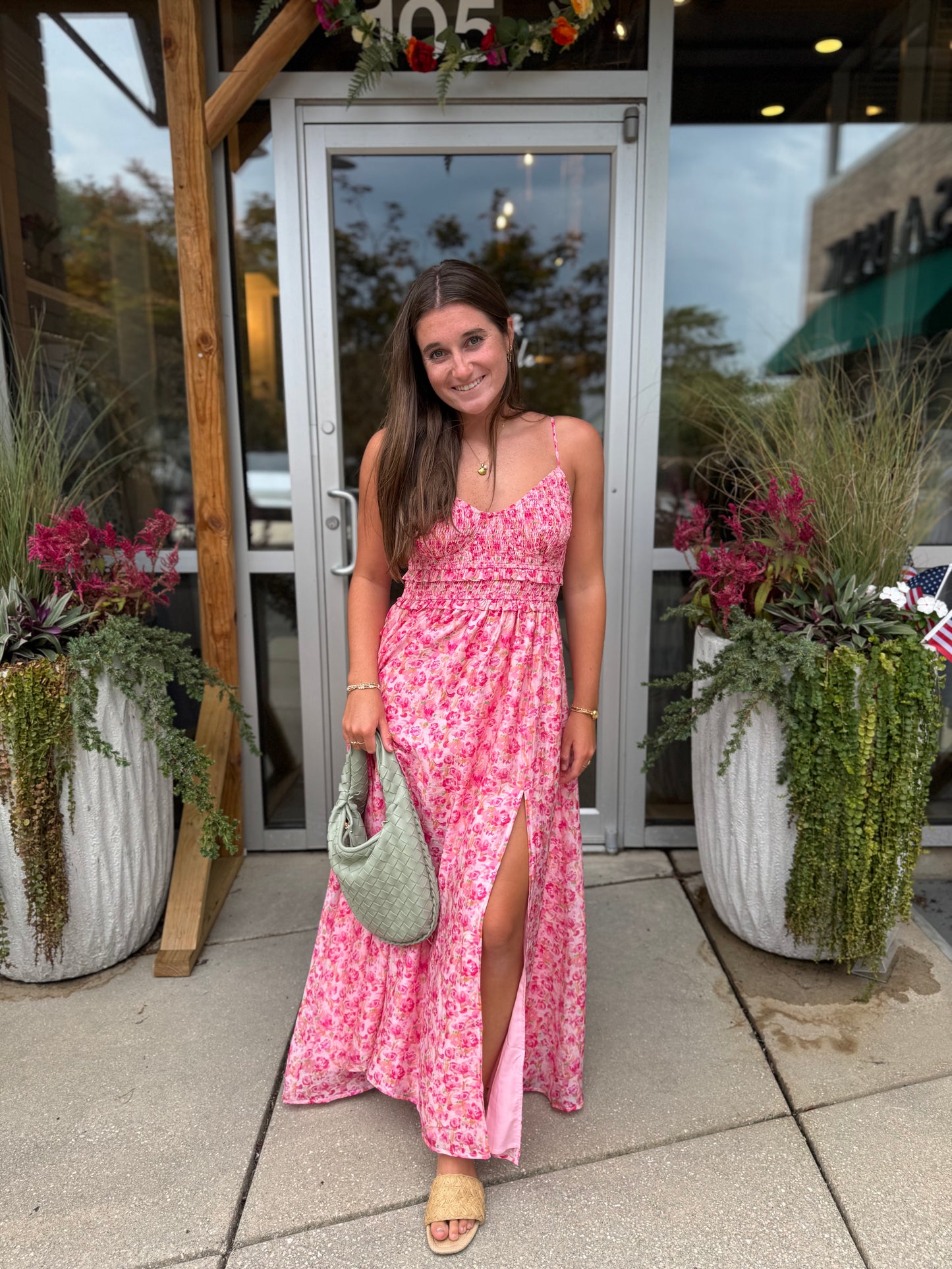 Rosy Breeze Maxi Dress