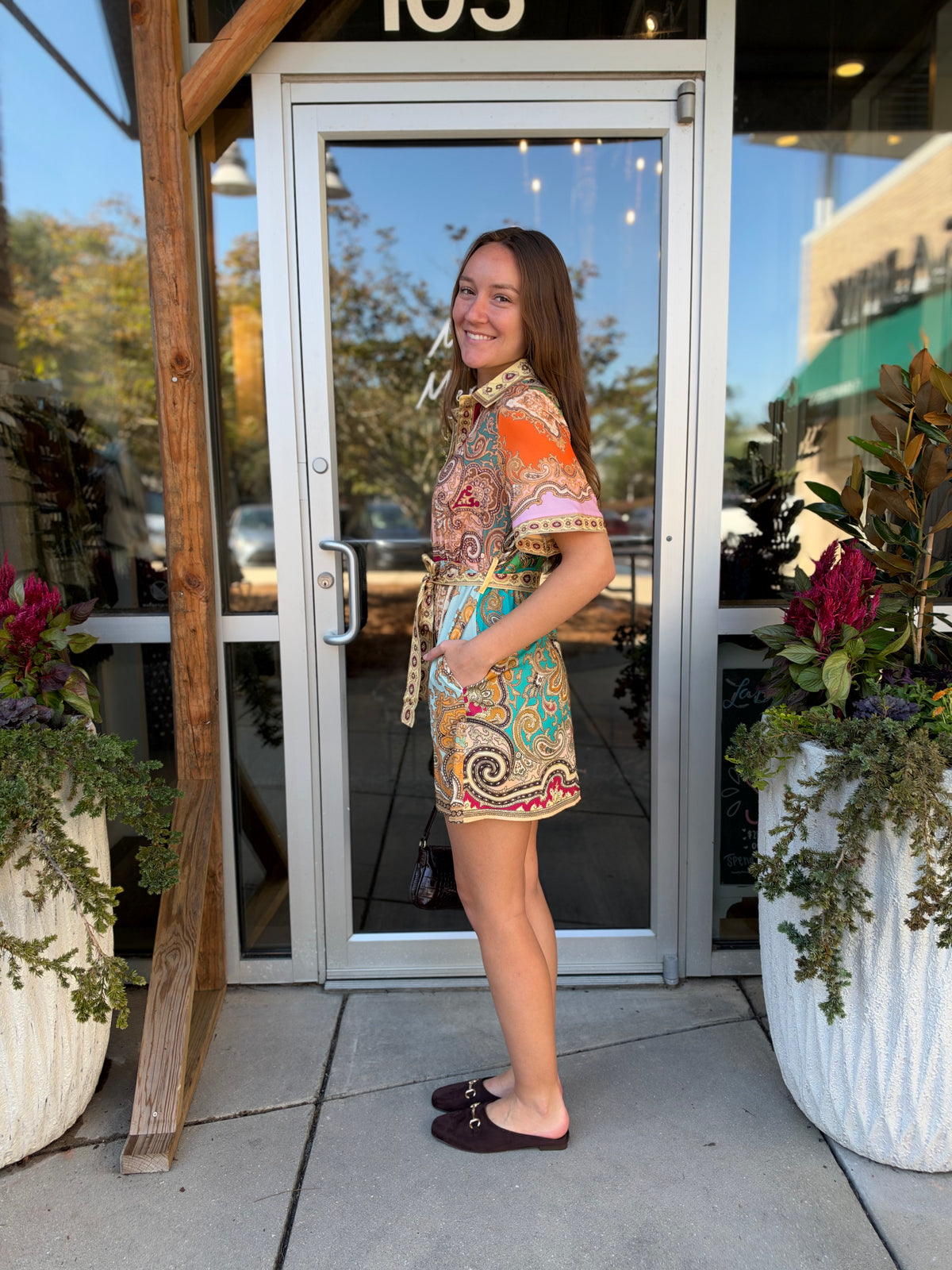 Paisley Tie Dress