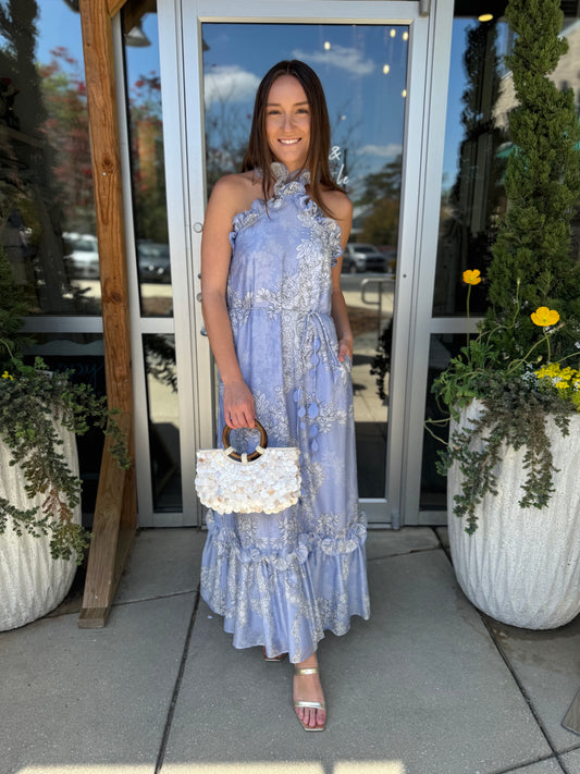 Neck Detail Maxi Dress