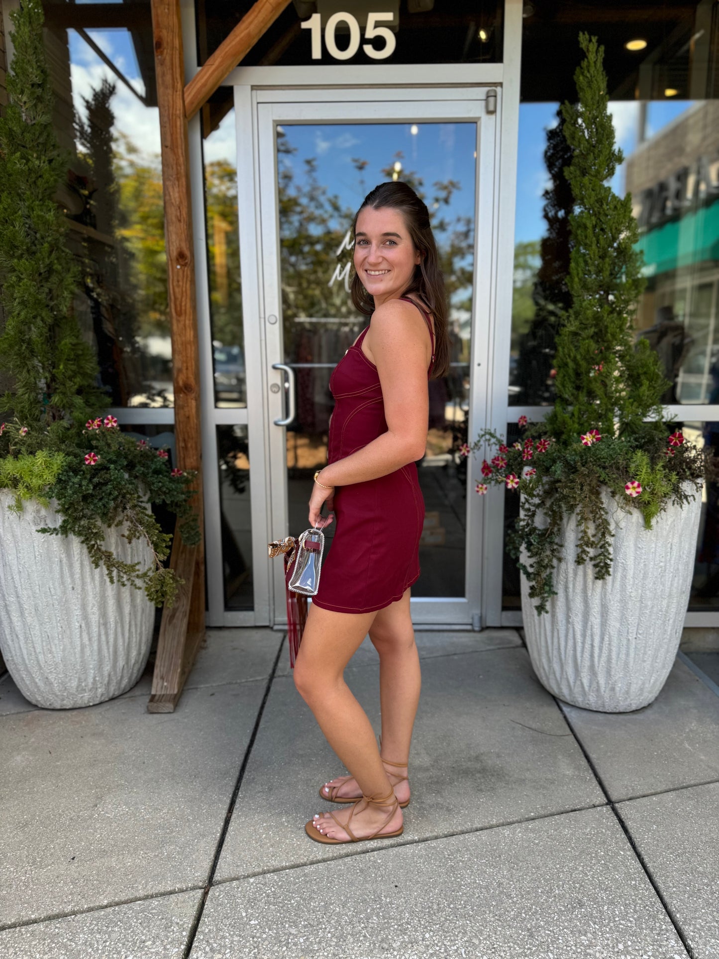 Zip Front Mini Dress