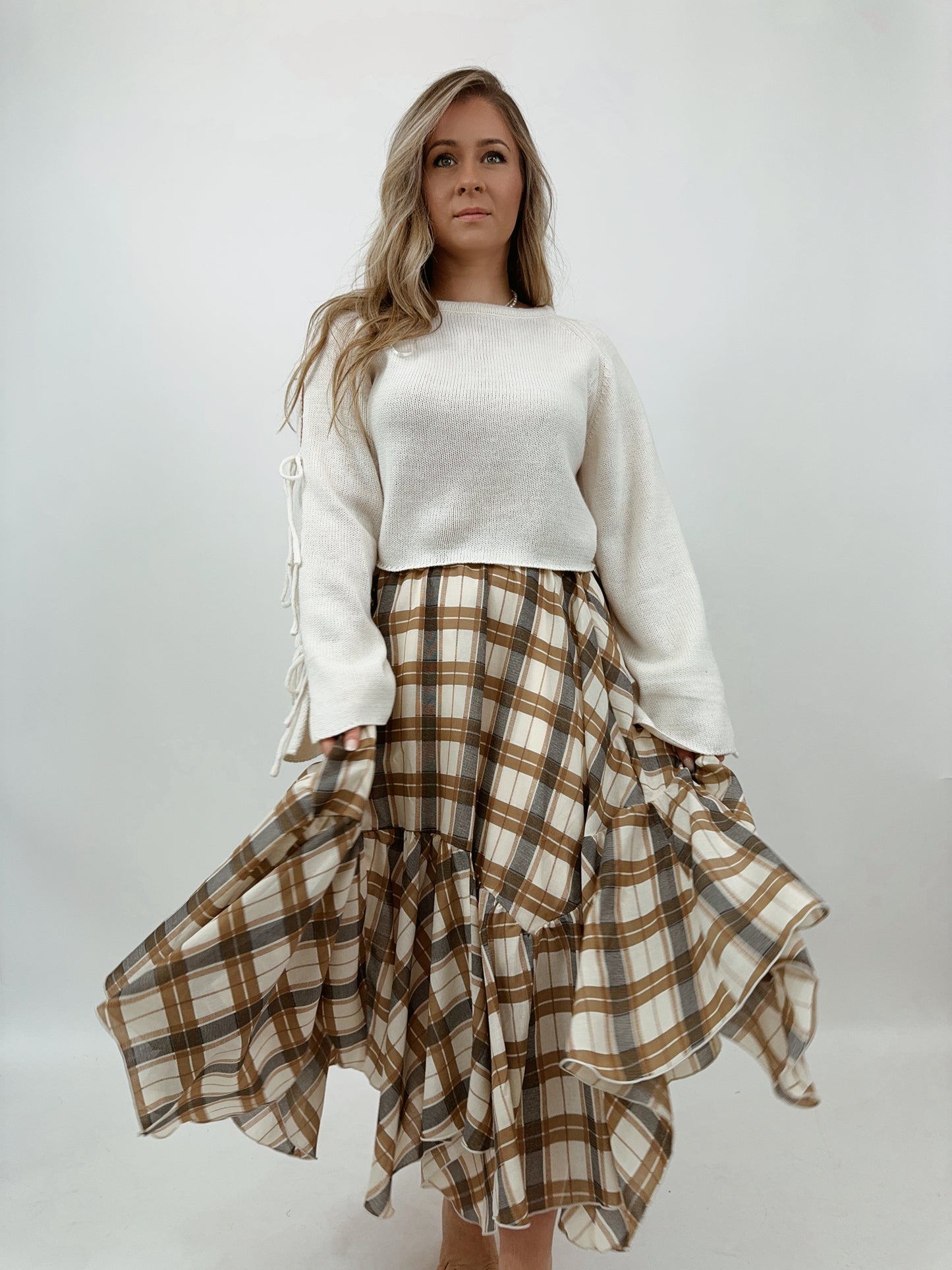 Gingham Maxi Skirt