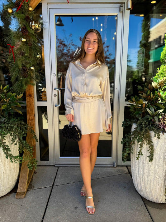 Prop Waist Mini Dress