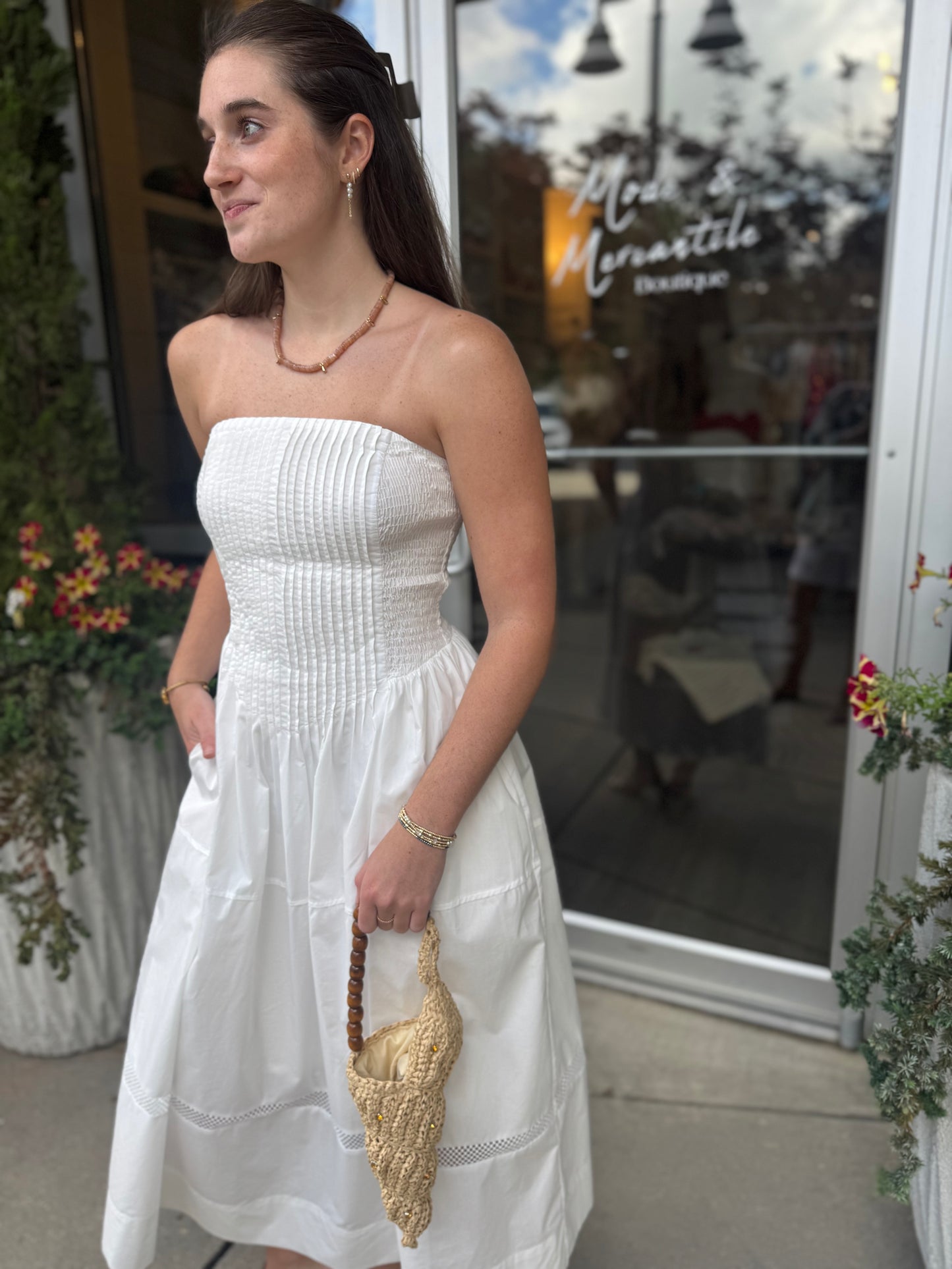 Strapless A Line Dress