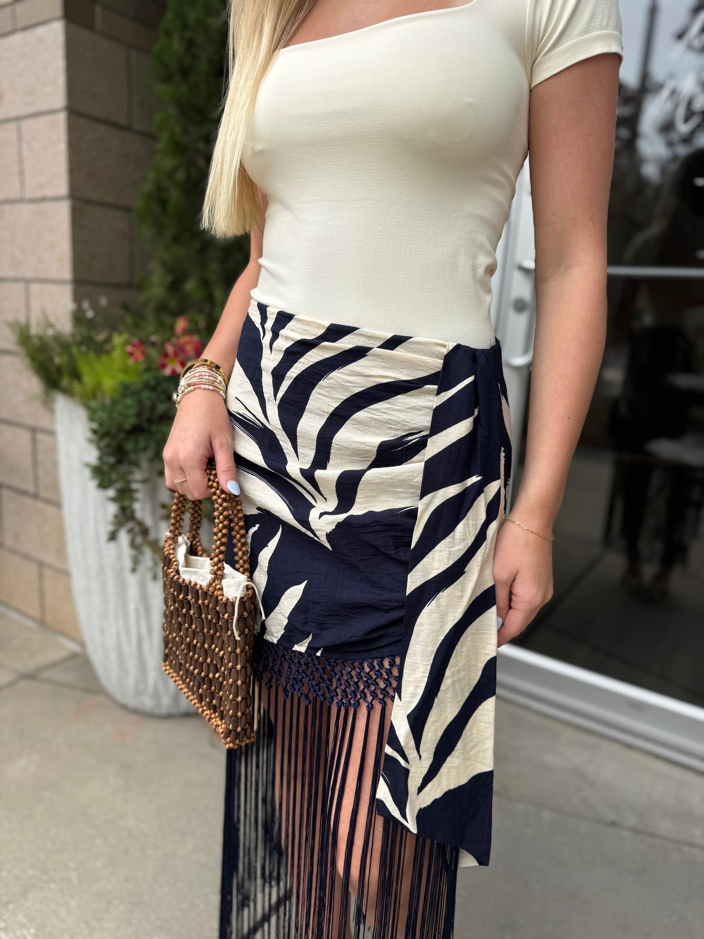 Tropical Fringe Skirt