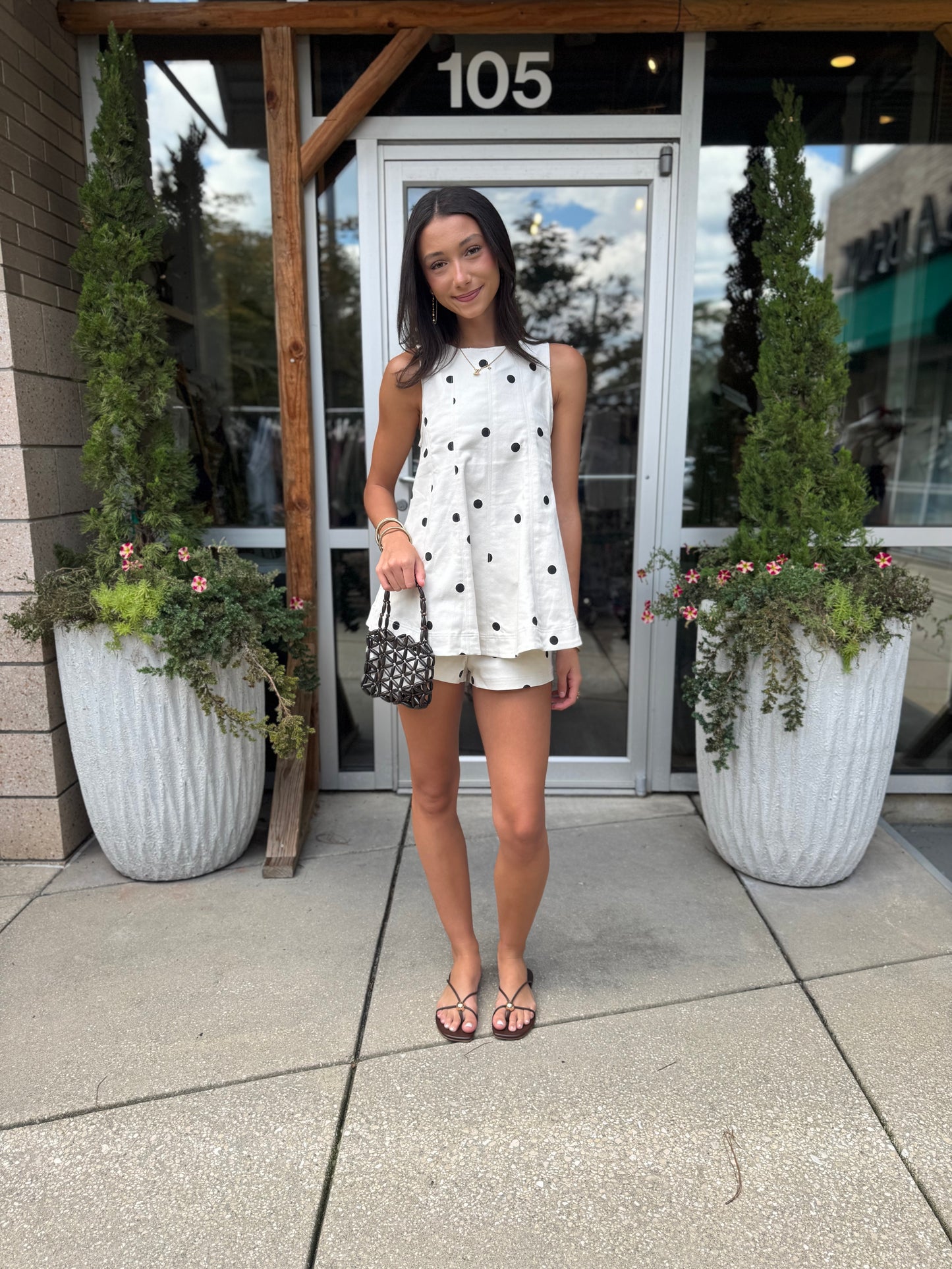 Polka Dot Peplum Set