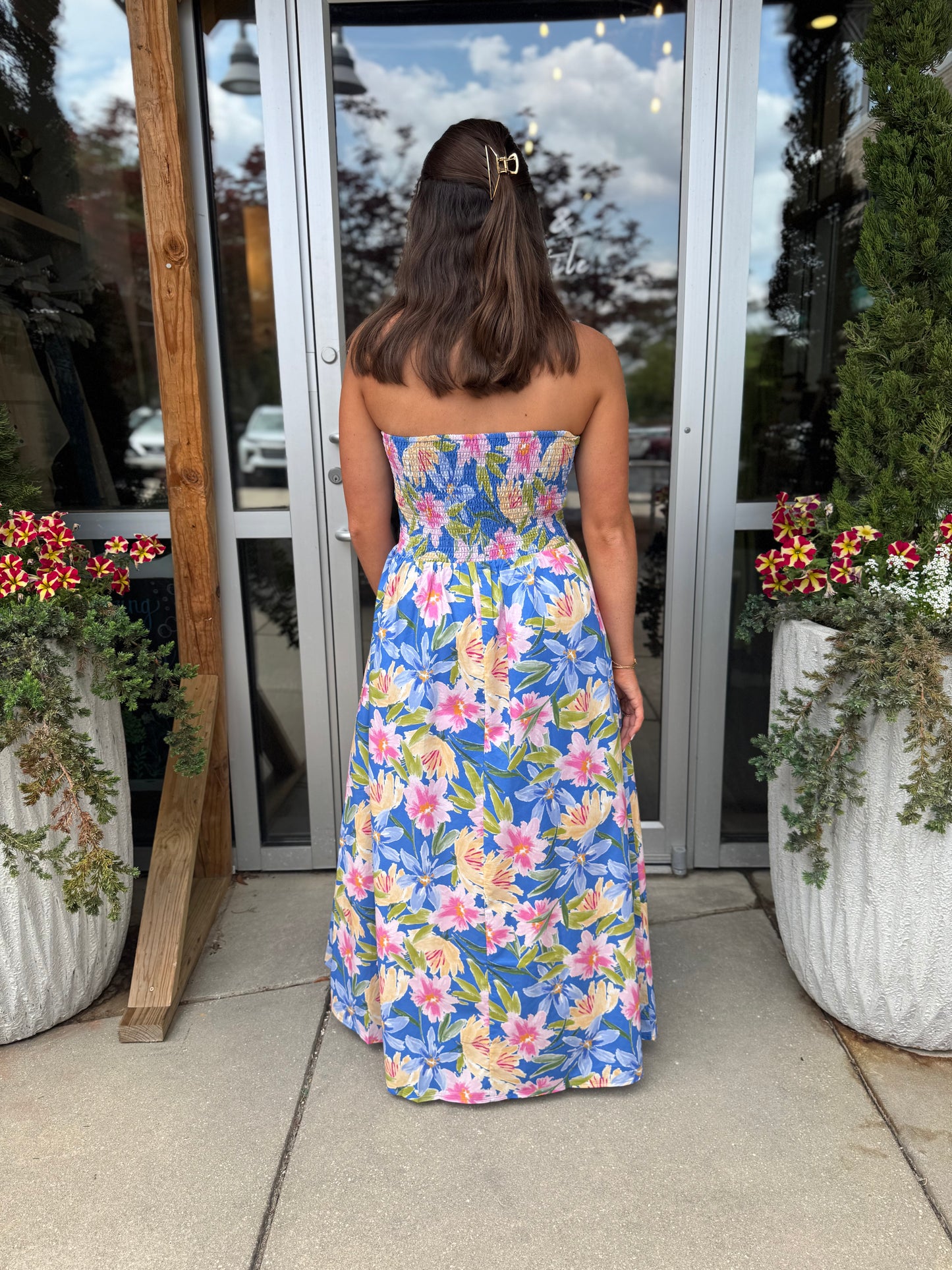 Sunset Petal Maxi Dress