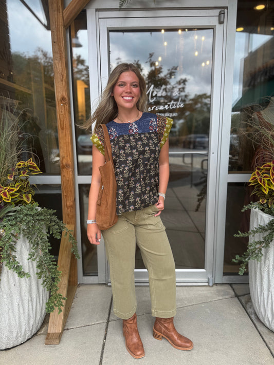 Sleeveless Floral Top