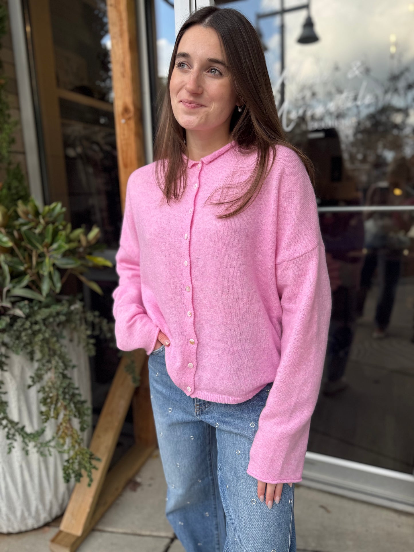 Sugared Pink Harper Cardigan