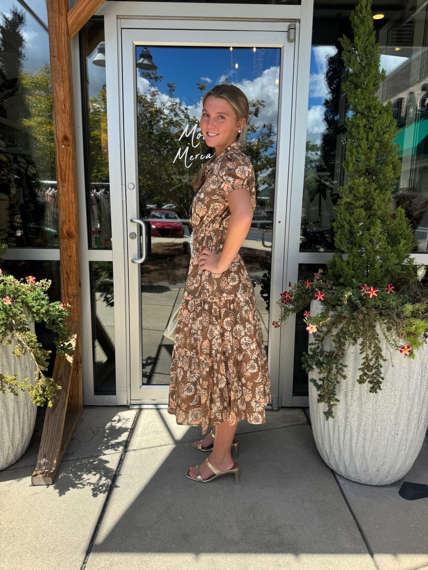 Ellie Cinched Midi Dress