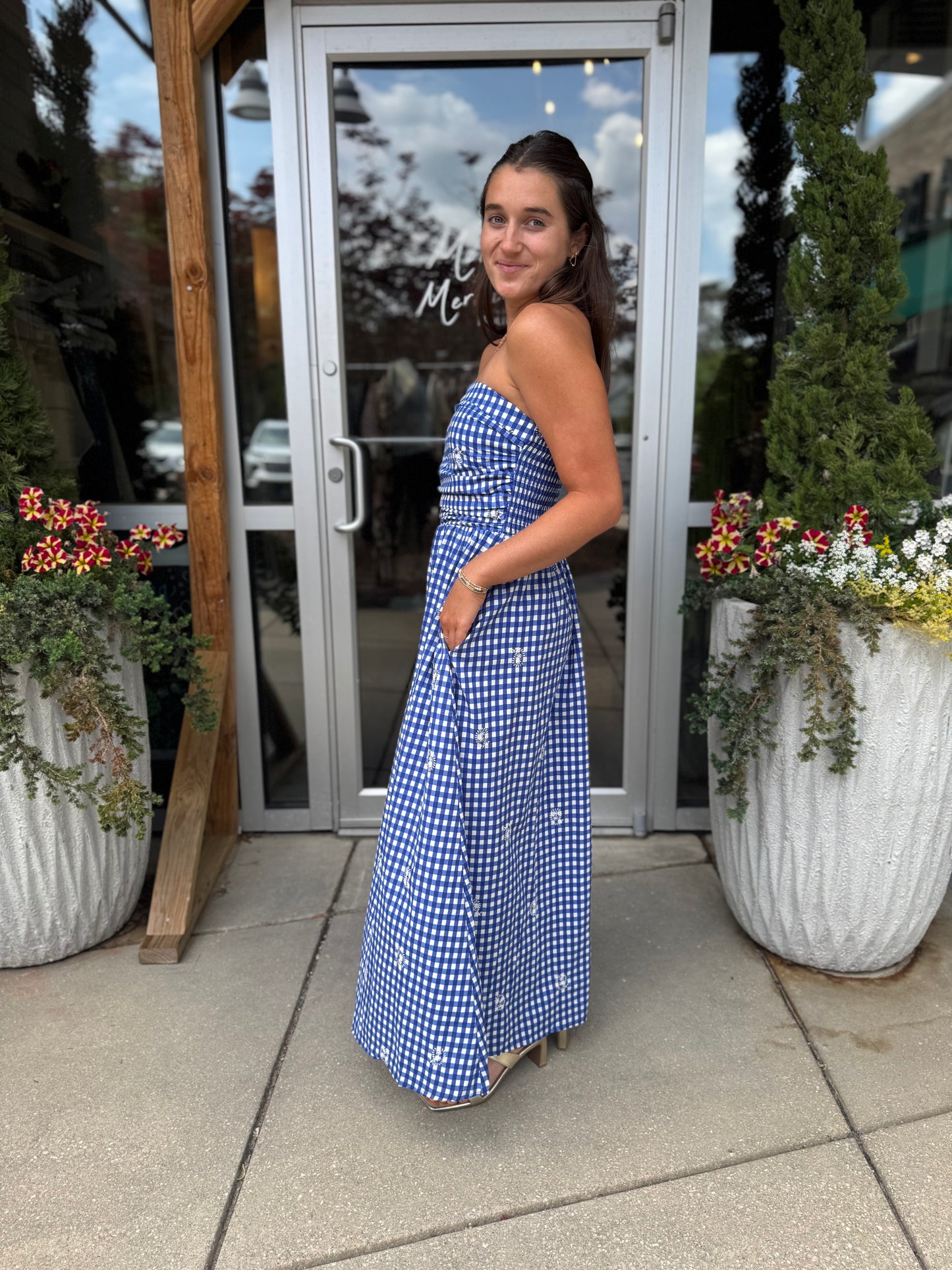 Azure Lace Maxi Dress