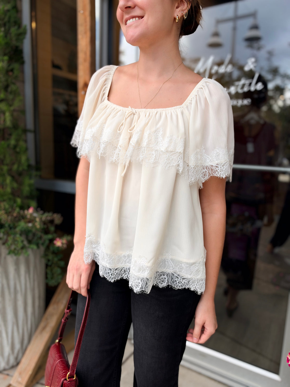 Ivory Lace Blouse
