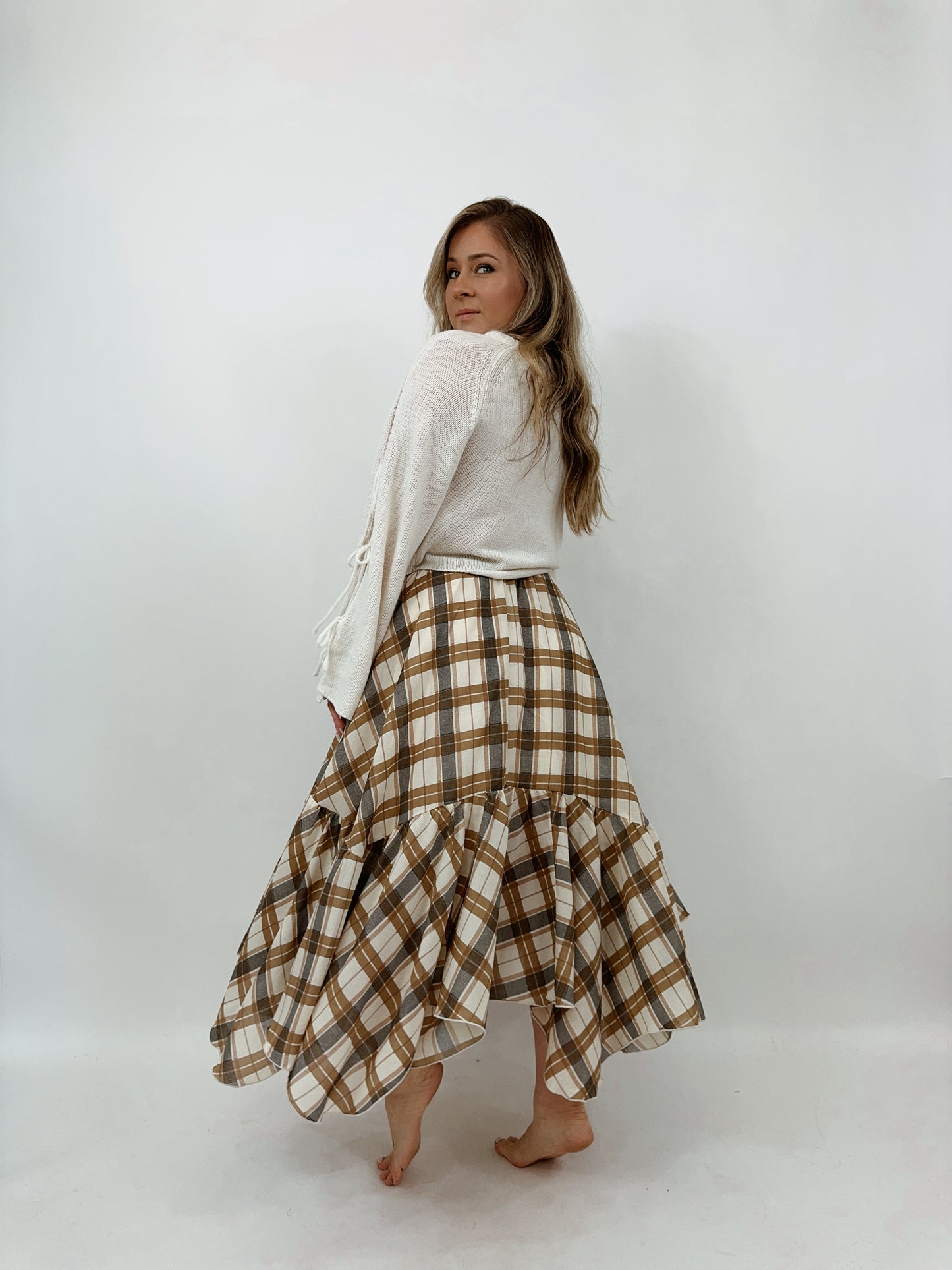 Gingham Maxi Skirt