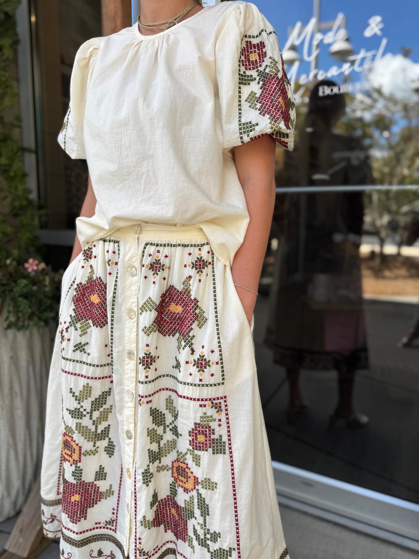 Debbie Cross Stitch Blouse