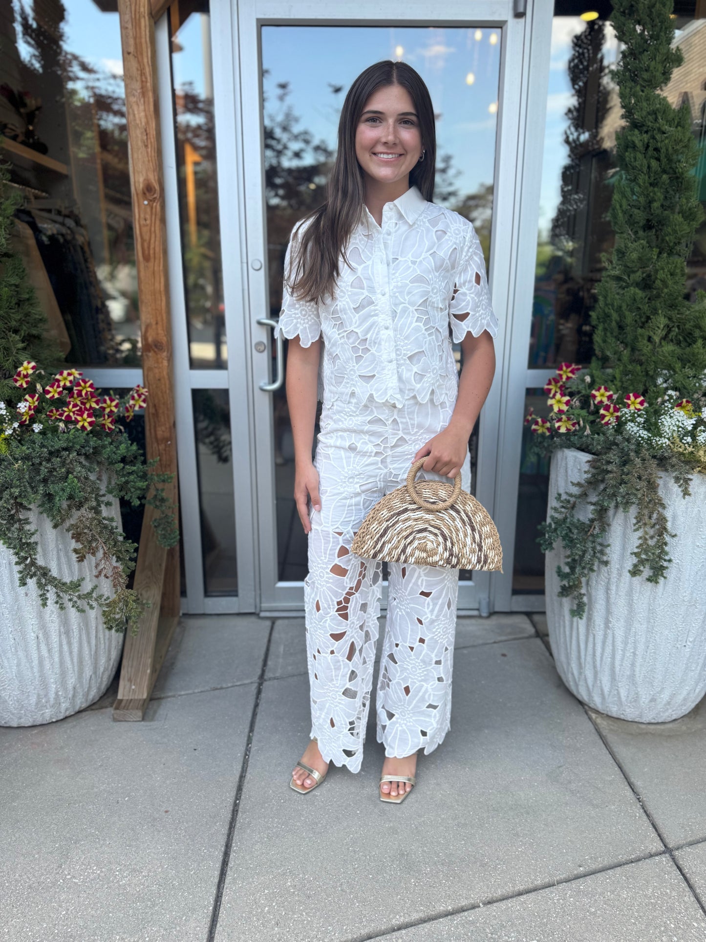 Effie Eyelet Button Down