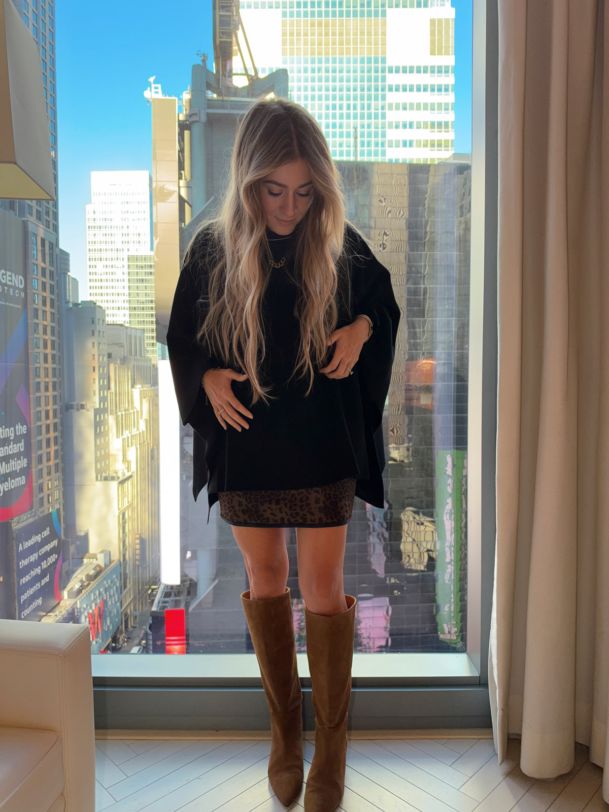 Suede Cheetah Skirt