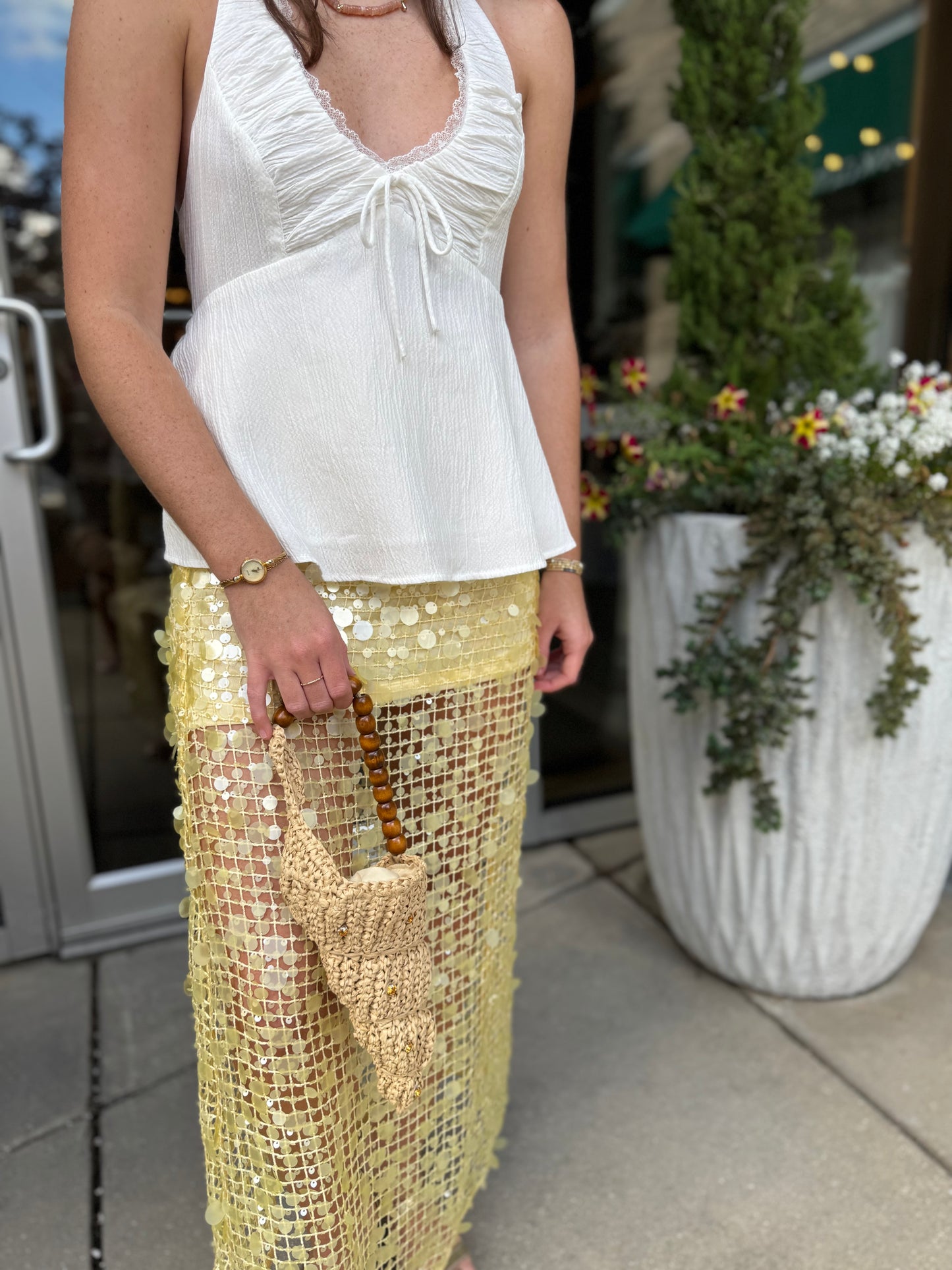 Butter Sequin Midi Skirt