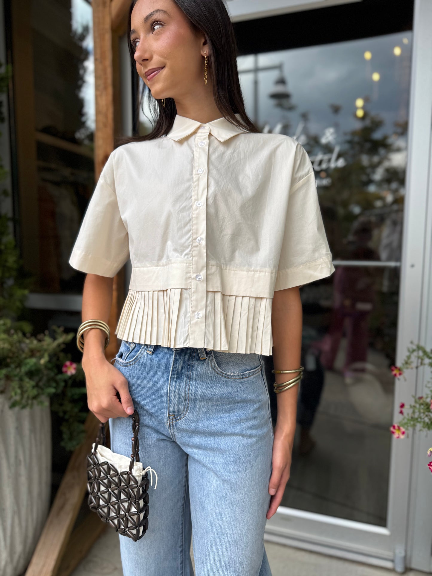 Pleat Hem Shirt
