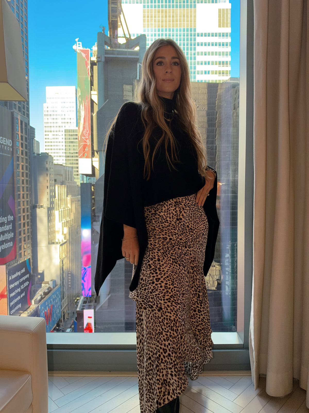 Mock Neck Poncho Sweater