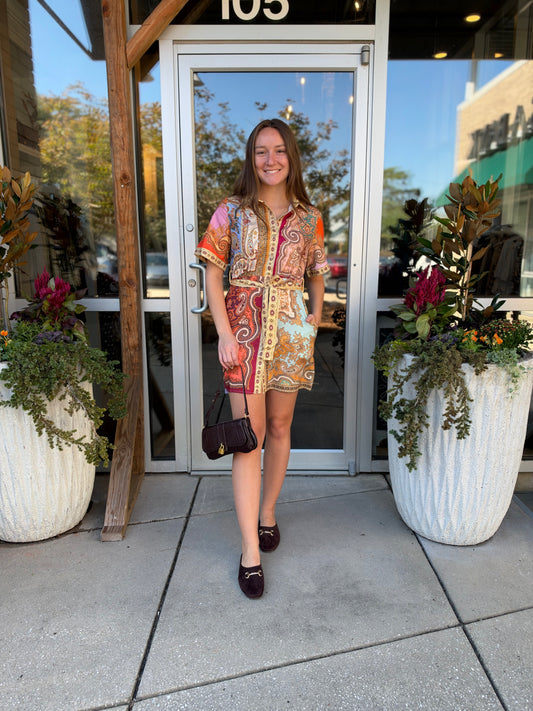 Paisley Tie Dress