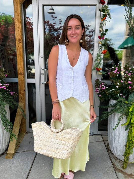 Butter Silk Midi Skirt