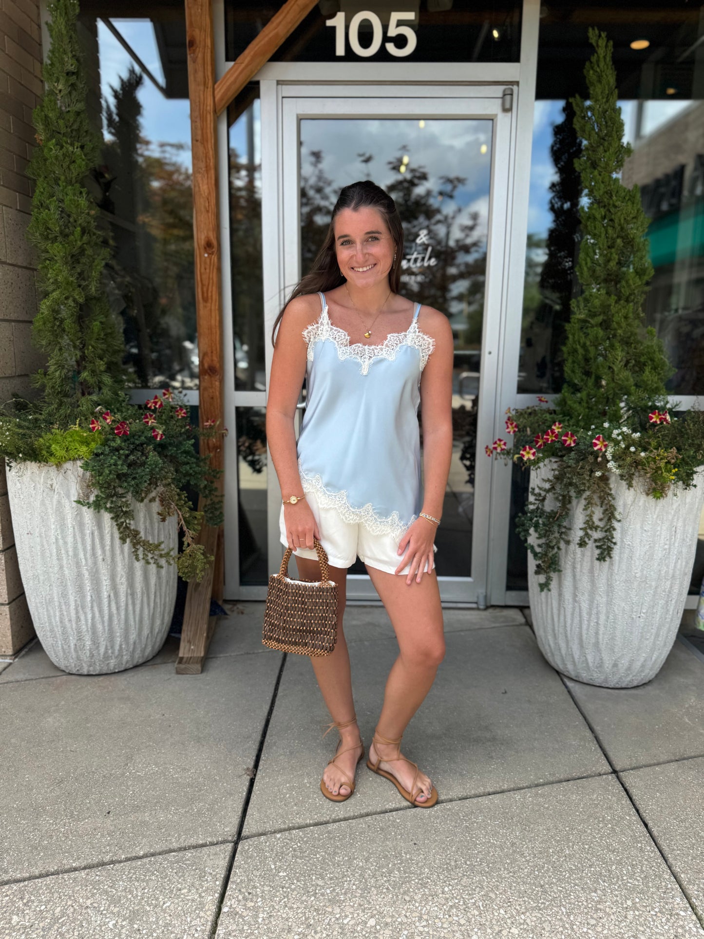 Satin Asymmetrical Tank