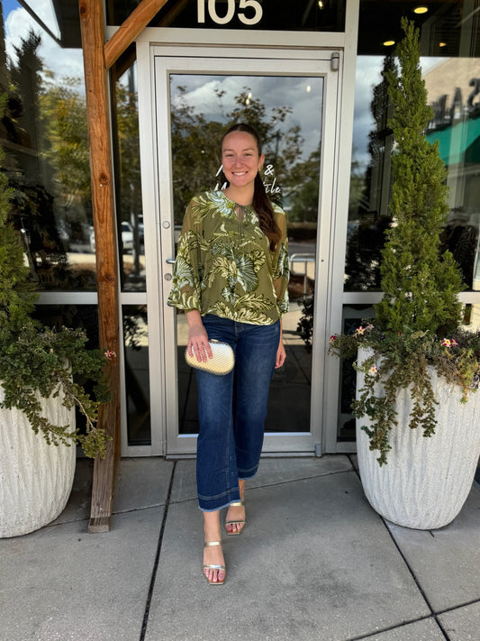 Velvet Floral Blouse