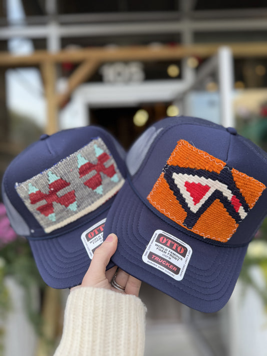 Navy Orijinal Kilim Patch Trucker Hat