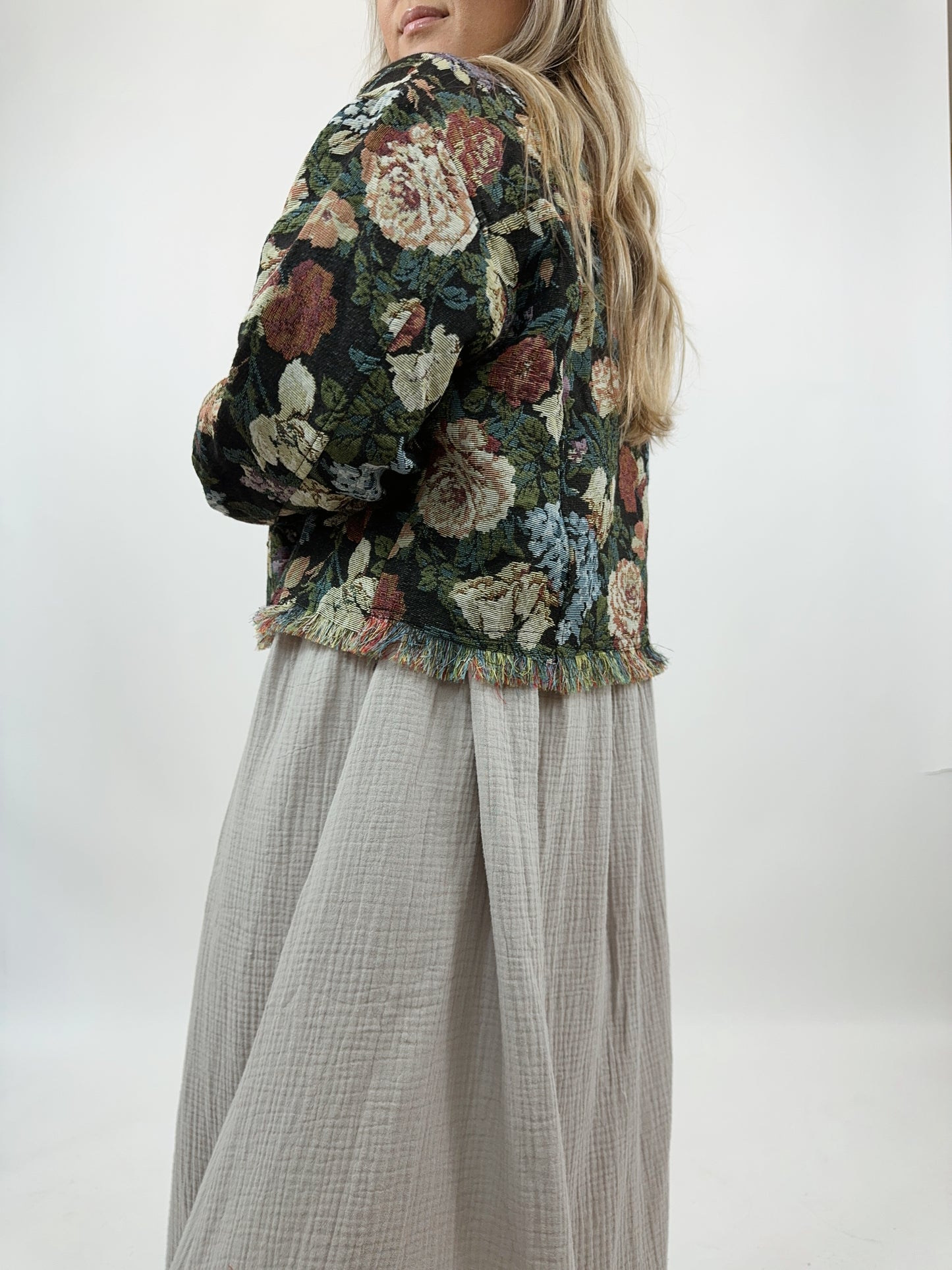 Cropped Brocade Jacket