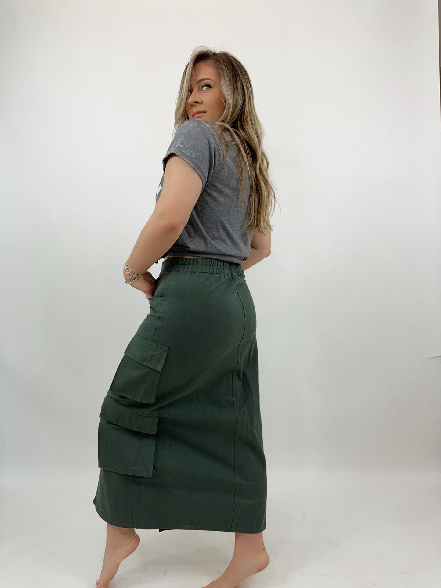 Cargo Midi Skirt