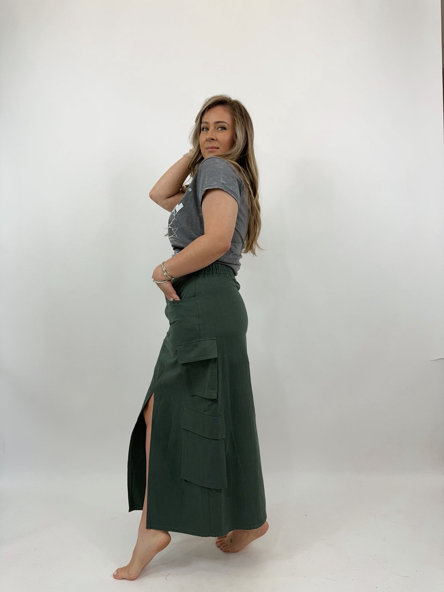 Cargo Midi Skirt