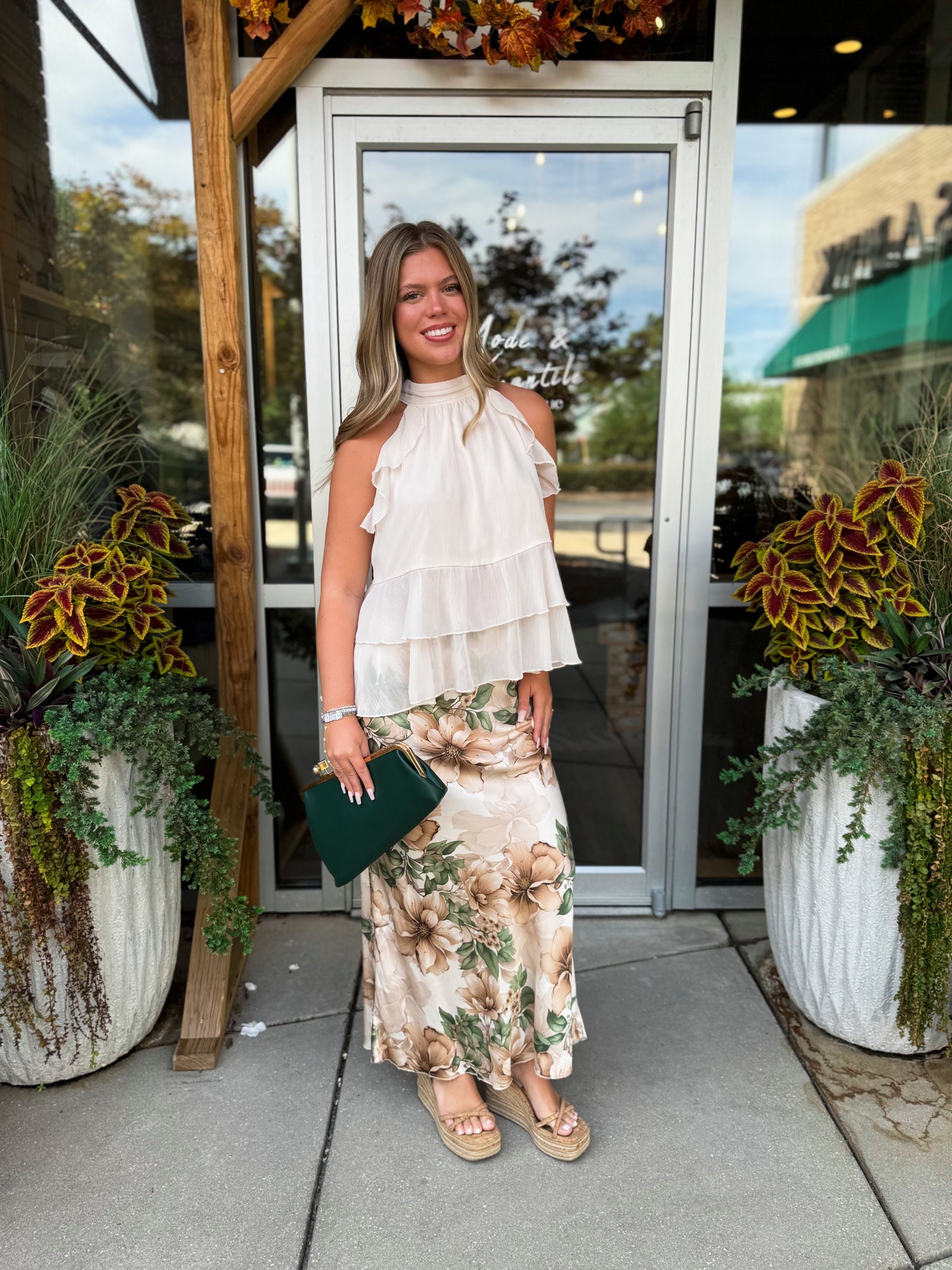 Wild Hibiscus Maxi Skirt